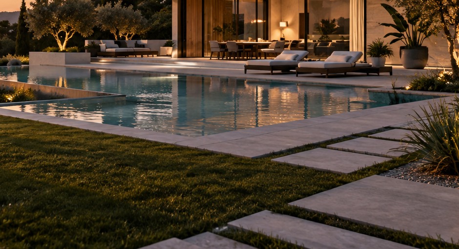 Source listing photo of the demonstration property's pool